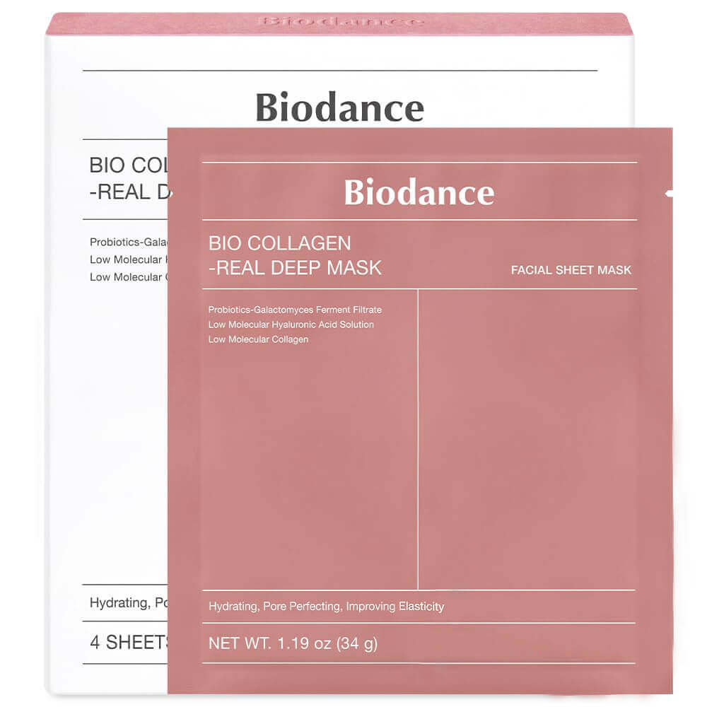 biodance-bio_collagen-real-deep-mask_ Ночная гидрогелевая маска с коллагеном для эластичности кожи Biodance Bio-Collagen Real Deep Mask упаковка (4 шт) — изображение 1