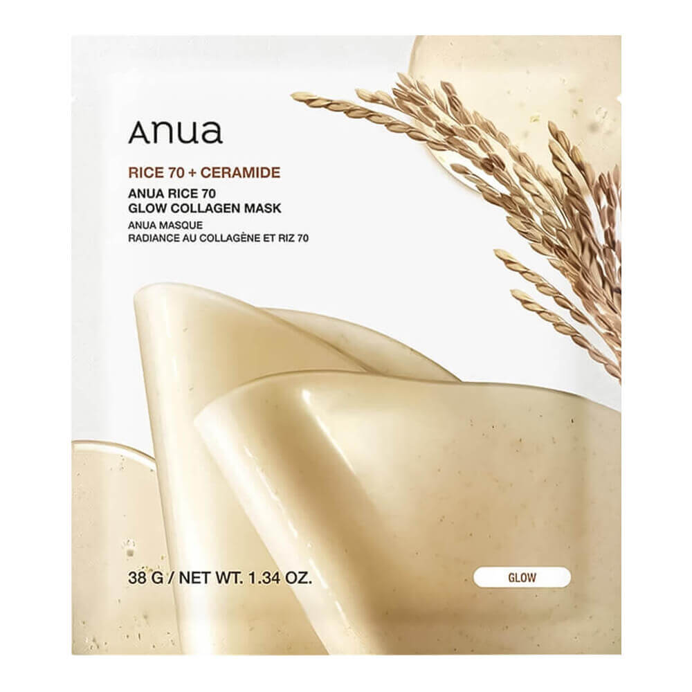 gidrogelevaya-maska-dlya-siyaniya-kozhi-s-risom-anua-rice-70-glow-collagen-mask-_1_ Гидрогелевая маска для сияния кожи с рисом Anua Rice 70 Glow Collagen Mask,4шт — изображение 1