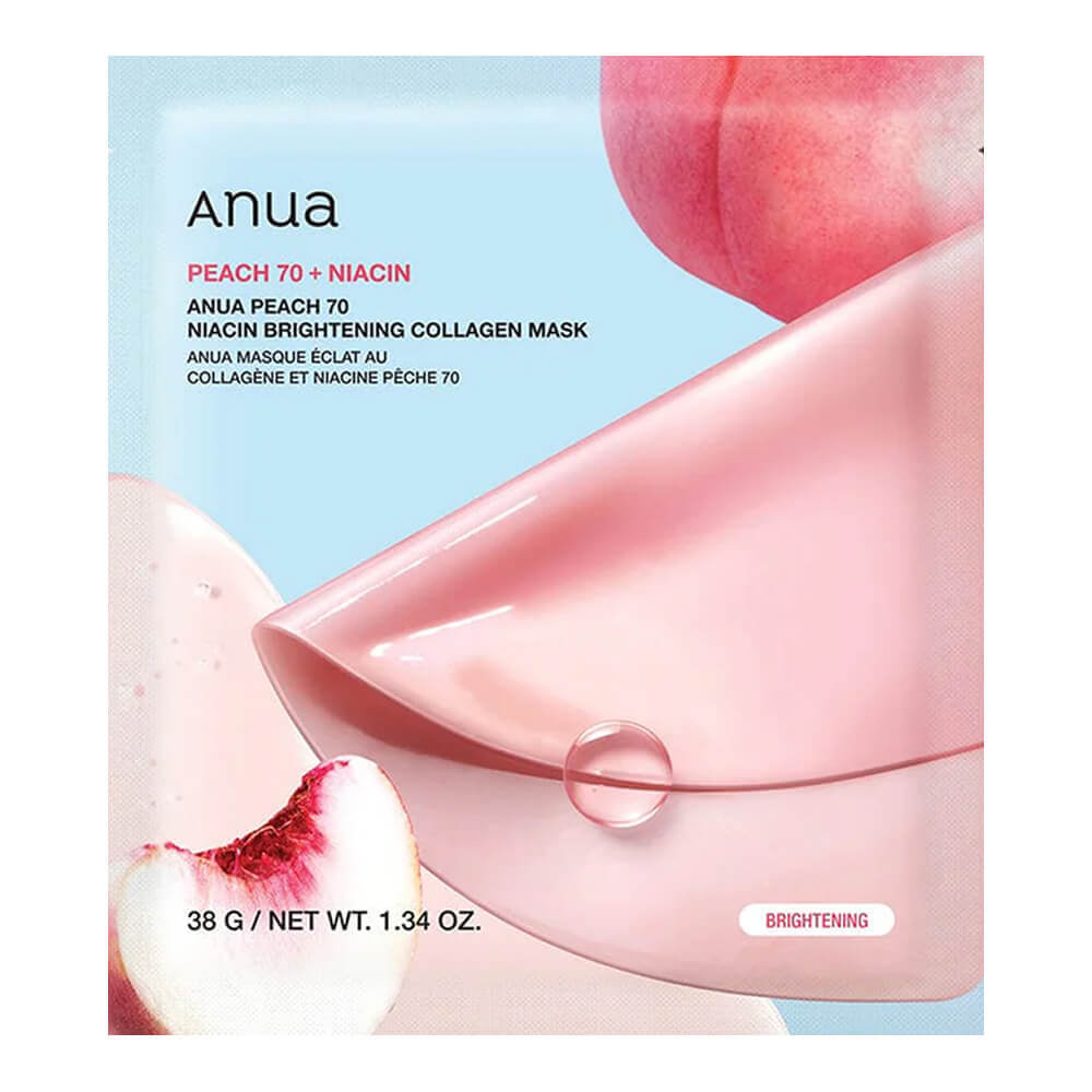 osvetlyayushchaya-gidrogelevaya-maska-s-persikom-peach-70-niacin-brightening-collagen-mask-_1_ Осветляющая гидрогелевая маска с персиком Anua Peach 70 Niacin Brightening Collagen Mask,4шт — изображение 1
