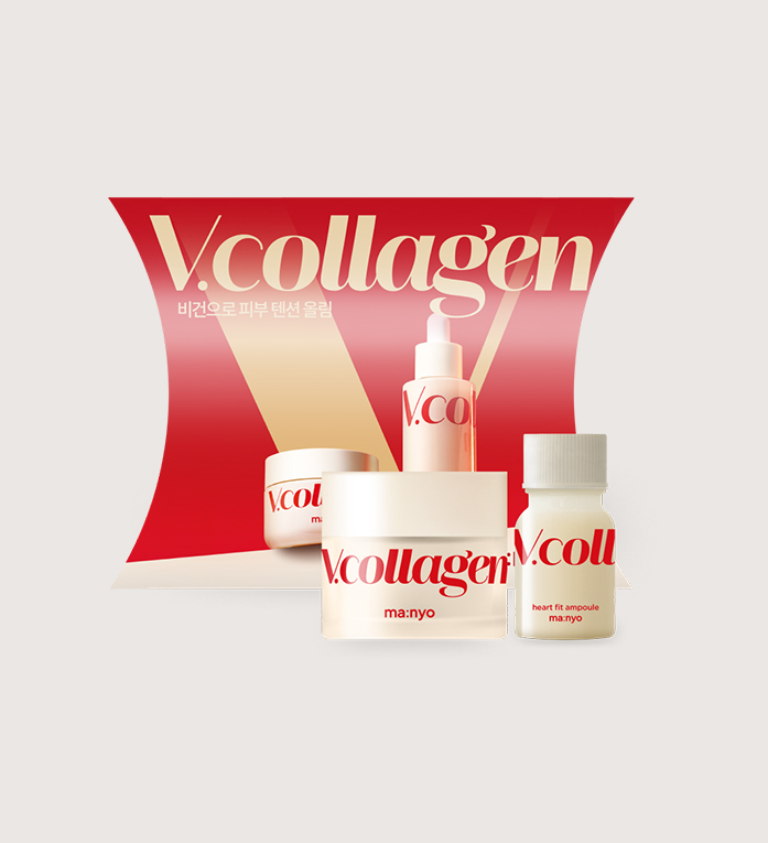 v_collagen_ Набор миниатюр с коллагеном Manyo Vcollagen miniature set: ampoule 12ml+cream 10ml, 3х2ml+3ml — изображение 1